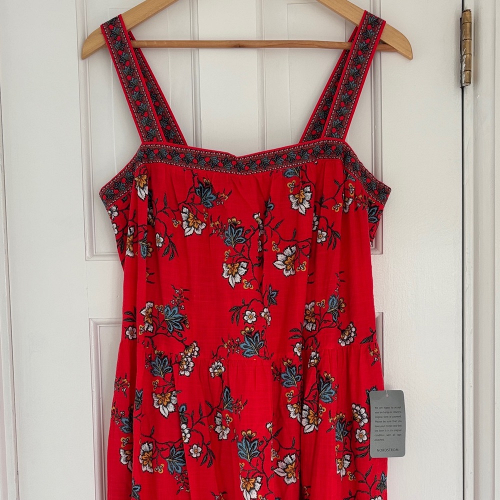 Max studio floral tiered cotton blend maxi dress - Picture 4 of 9